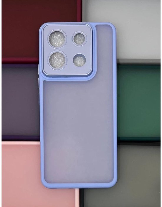 Xiaomi Redmi Note 13 Pro 4G Hoesjes – Transparante Siliconen Backcover – Camera Bescherming – Lila-Ilumina Benelux