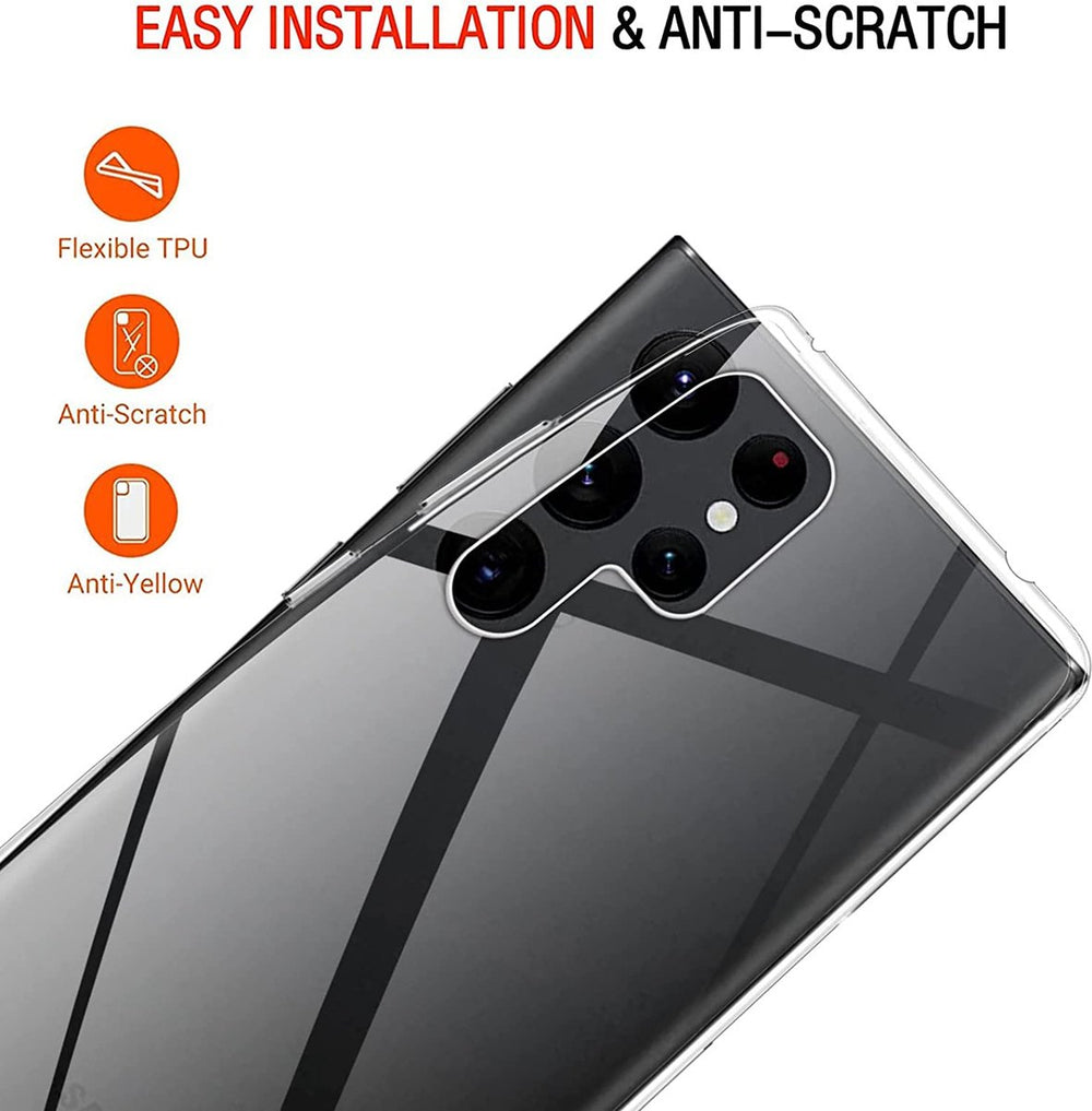 Samsung Galaxy S21 Ultra Hoesjes – Transparante TPU Siliconen Backcover – Soft Case – Inclusief 2x Screenprotector-Ilumina Benelux