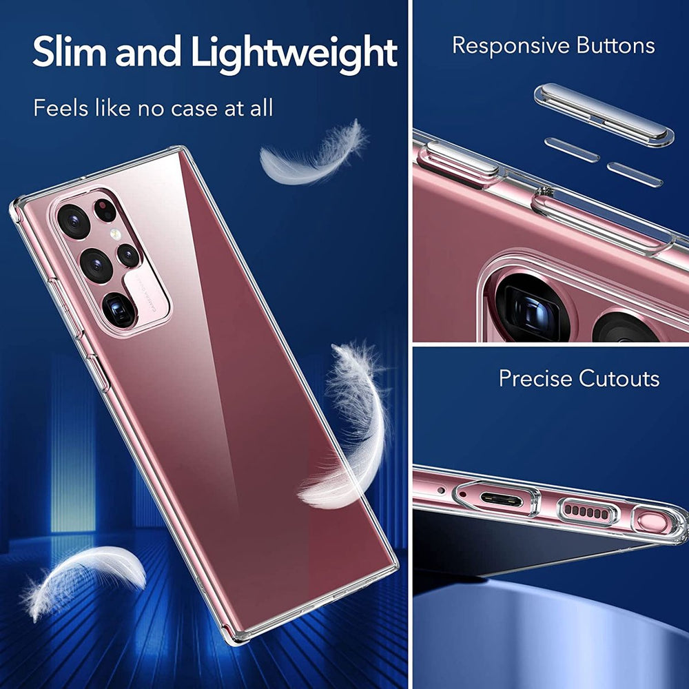 Samsung Galaxy S21 Ultra Hoesjes – Transparante TPU Siliconen Backcover – Soft Case – Inclusief 2x Screenprotector-Ilumina Benelux